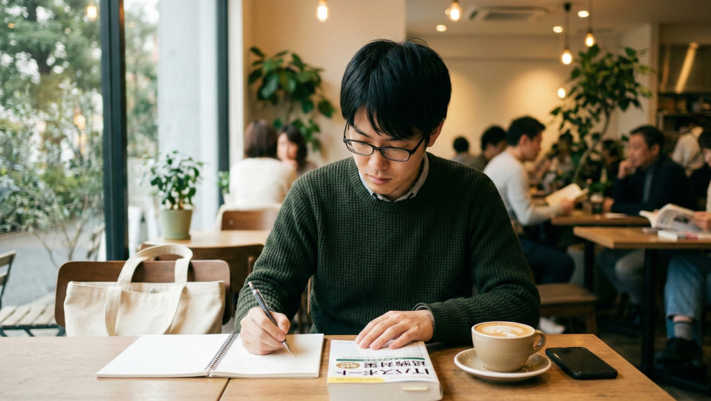 カフェでの勉強イメージ