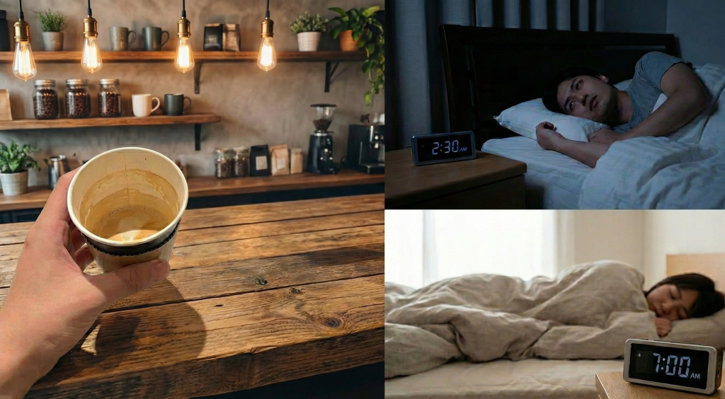 夜のコーヒーで眠れなくなる朝活ワーカーの悩み