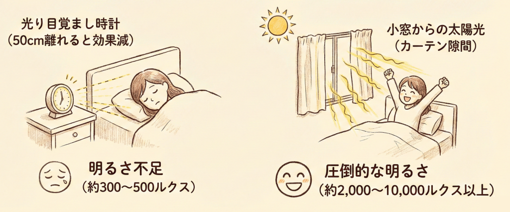 窓から差し込む太陽光