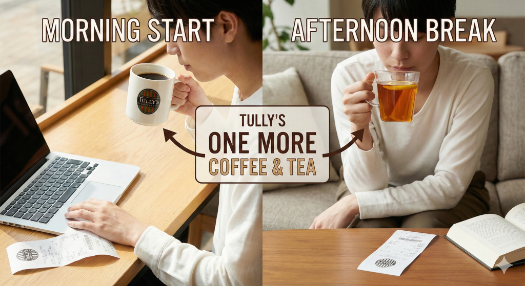 朝はコーヒー、午後はティーの使い分け